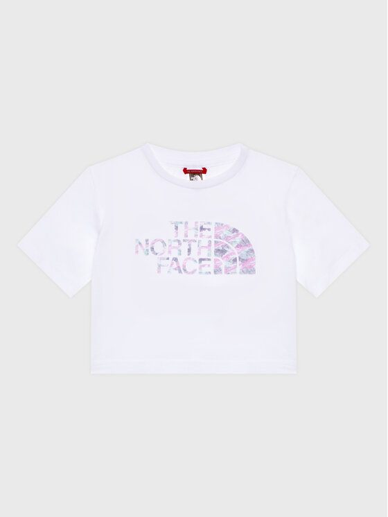 The North Face The North Face Camiseta Crop Easy NF0A83EU Blanco Regular Fit