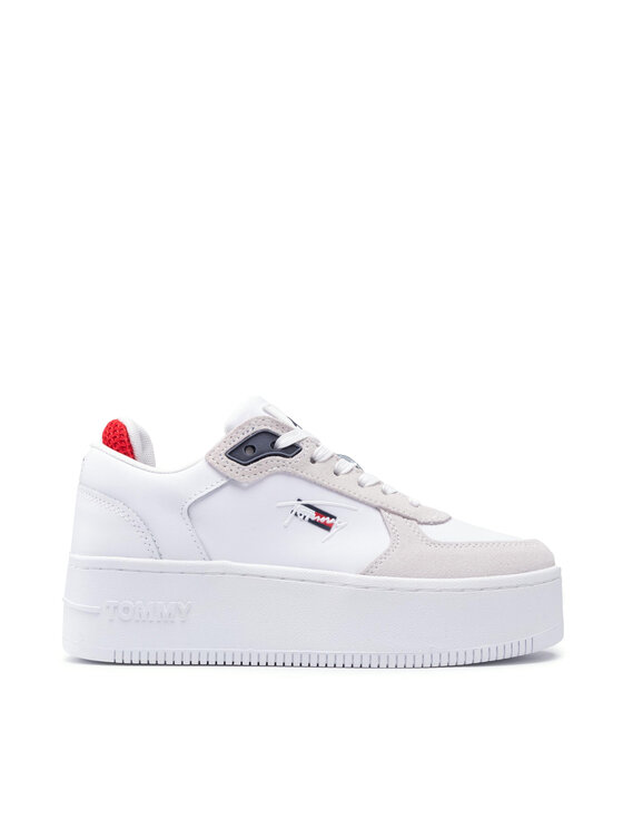 Tommy Jeans Αθλητικά Tommy Jeans Iconic Flatform EN0EN01421 Λευκό