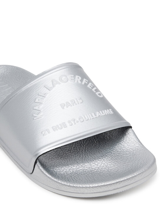 KARL LAGERFELD Шльопанці KARL LAGERFELD Kondo 2.0 KL80908A Срібний