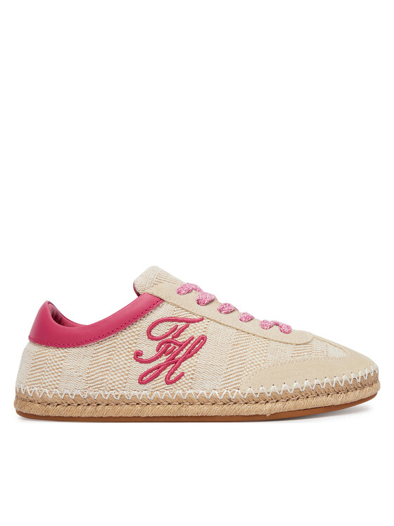 Tommy Hilfiger Espadrilles Tommy Hilfiger Woven Logo Embroidery FW0FW09108 Bēšs