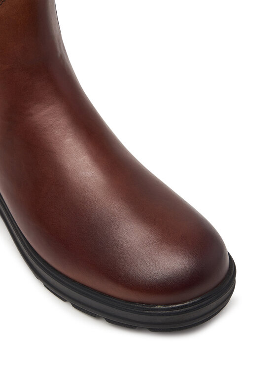 Tommy Hilfiger Členková obuv s elastickým prvkom Tommy Hilfiger Th Flag Outdoor Chelsea Boot FW0FW09573 Hnedá