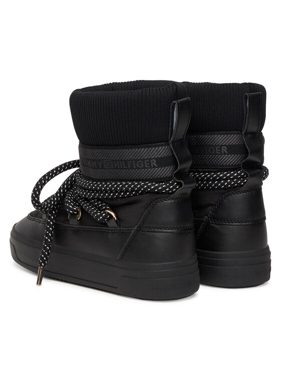 Tommy Hilfiger Sniego batai Tommy Hilfiger Snow Boot Water Repellent FW0FW09260 Juoda