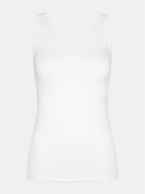 Triumph Triumph Топ Feel Of Cotton 10224975 Білий Slim Fit