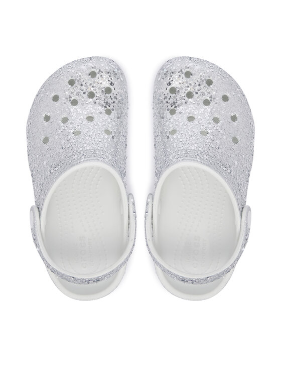 Crocs Шльопанці Crocs Classic Dazzle Glitter Clog K 213915 Срібний