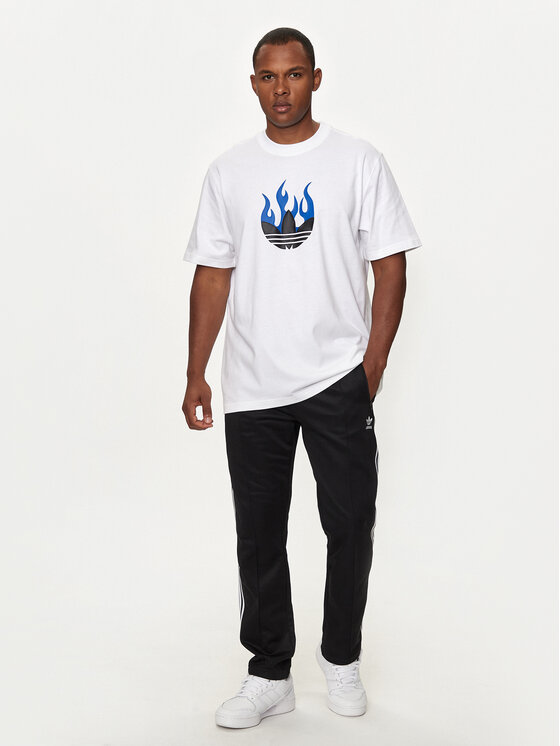 adidas adidas T-shirt Flames Logo IS2944 Bijela Loose Fit