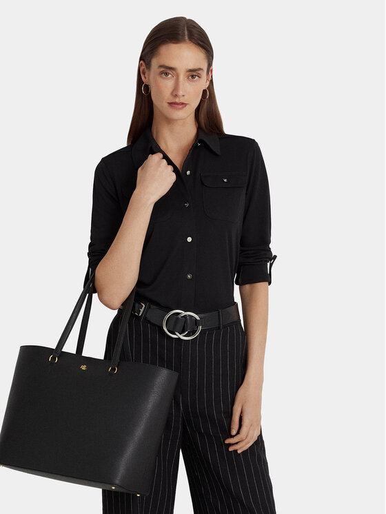 LAUREN RALPH LAUREN Ročna torba Lauren Ralph Lauren 431911655001 Črna