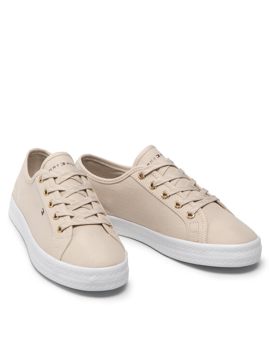 Tommy Hilfiger Tenisky Tommy Hilfiger Essential Sneaker FW0FW06664 Béžová