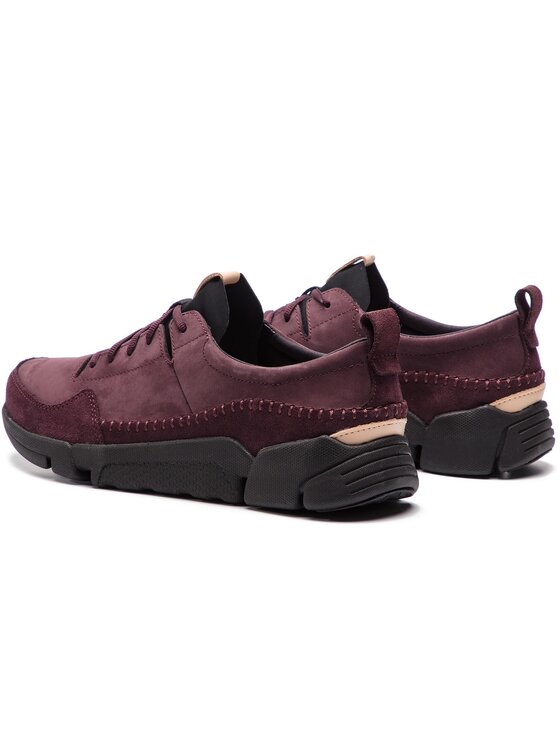 Sneakersy Clarks Triactive Run 261390457 Bordowy | Eobuwie.com.pl