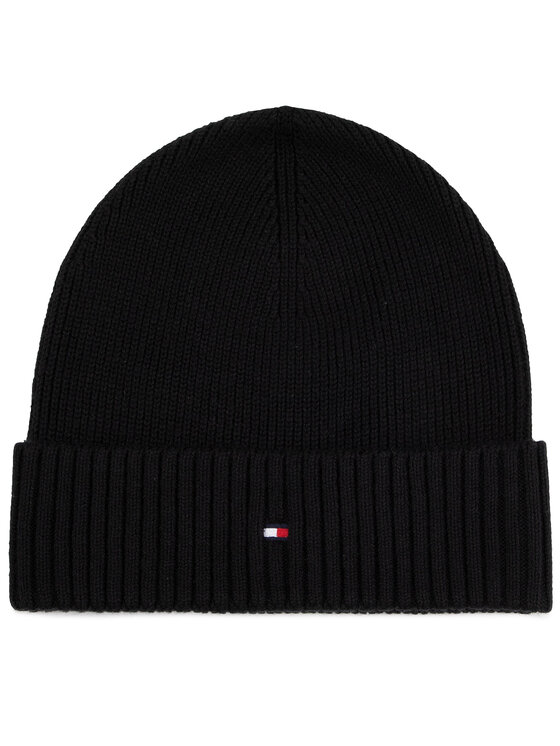 Tommy Hilfiger Súprava čiapka a rukavice Tommy Hilfiger Pima Cotton Beanie & Gloves Gp AM0AM05435 Čierna