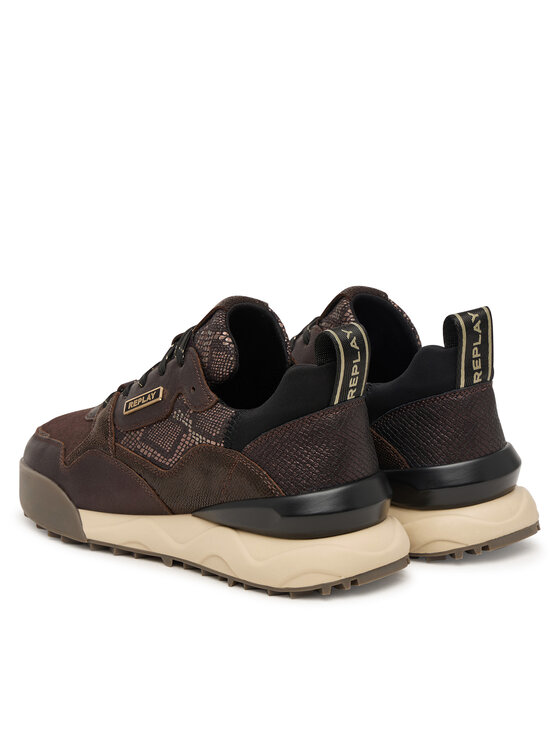 REPLAY Sneakersy REPLAY GWS9H.000.C000ML Brązowy