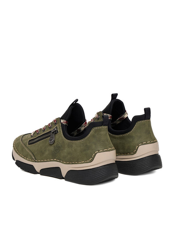 Rieker Sneakersy Rieker 45973-54 Zelená