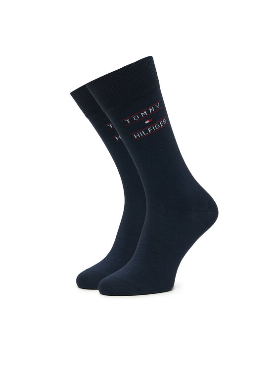 Tommy Hilfiger Dolge nogavice Tommy Hilfiger 701241158 Mornarsko modra