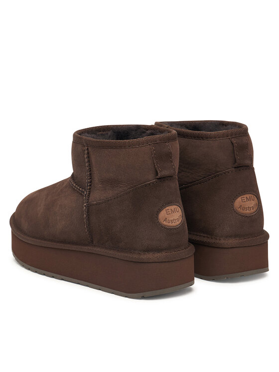 EMU Australia Snehule EMU Australia Stinger Micro Flatform 2.1 W13296 Tmavo hnedá
