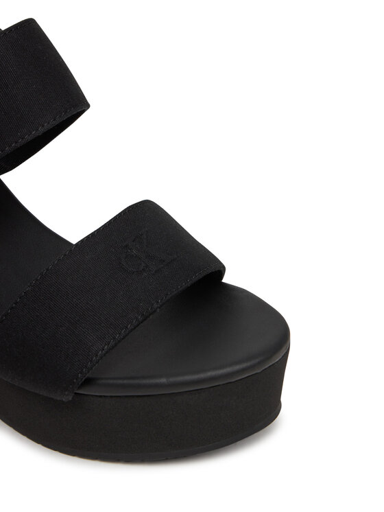 Calvin Klein Jeans Sandale Calvin Klein Jeans Wedge Sandal Webbing In YW0YW01790 Crna