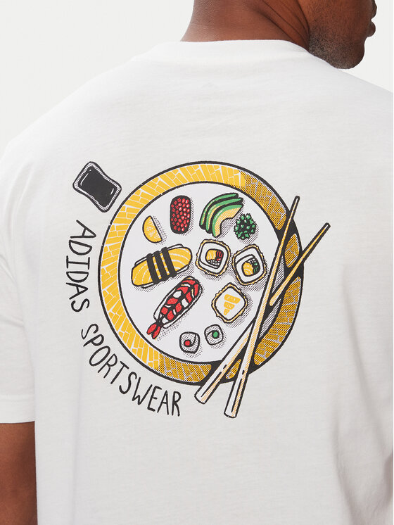 adidas adidas Футболка Sushi Graphic KT9706 Білий Regular Fit