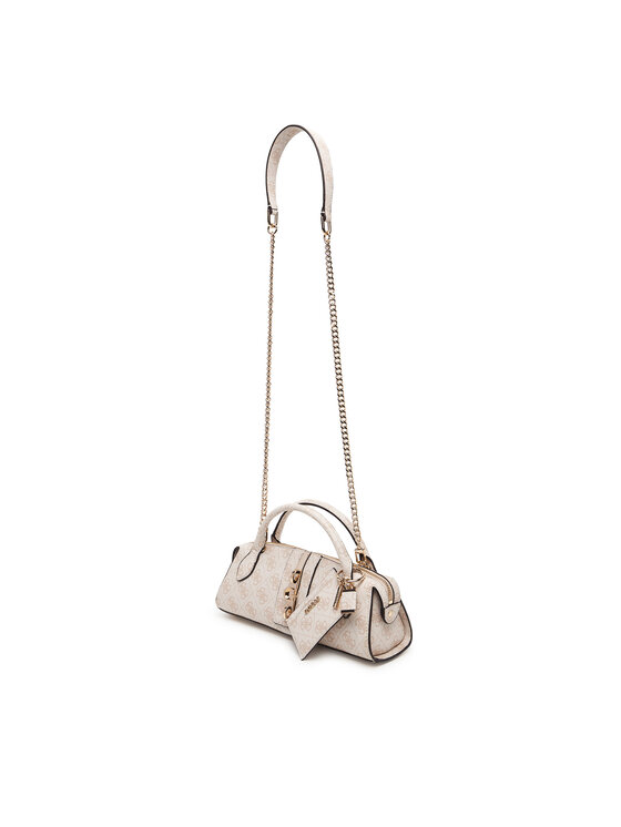 Guess Rankinė Guess Yvonne Logo Mini HWSG23 78760 Šviesiai smėlinė
