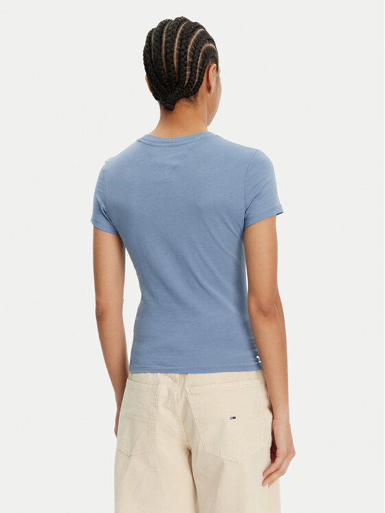 Tommy Jeans Tommy Jeans Marškinėliai Tonal Linear DW0DW20315 Mėlyna Slim Fit