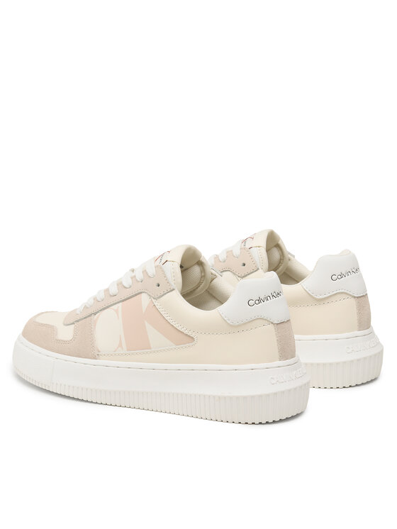 Calvin Klein Jeans Αθλητικά Calvin Klein Jeans Chunky Cupsole Laceup Mix Lth Wn YW0YW01046 Μπεζ