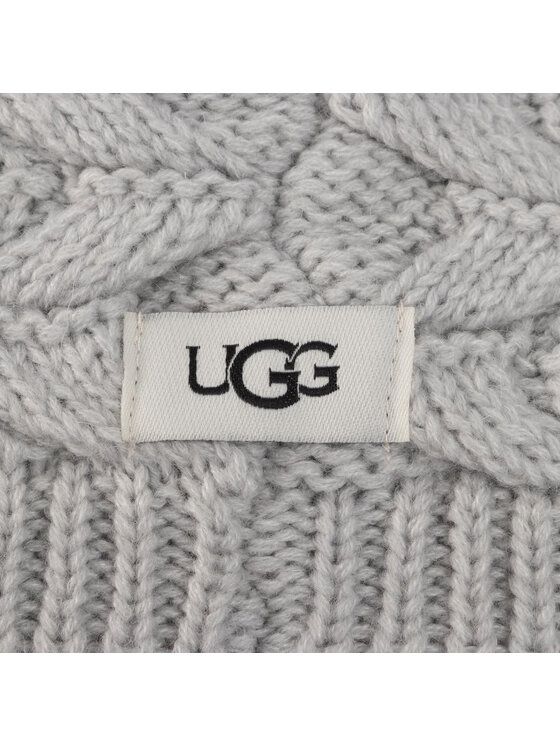 Ugg Čepice Ugg Cable Hat With Pom 18756 Šedá