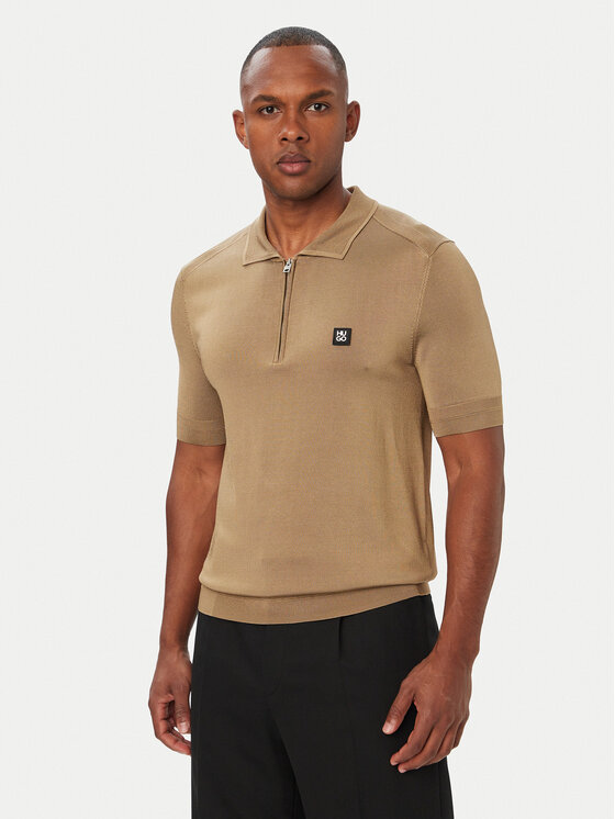 HUGO HUGO Polo marškinėliai Sayfong-5 50564234 Smėlio Regular Fit