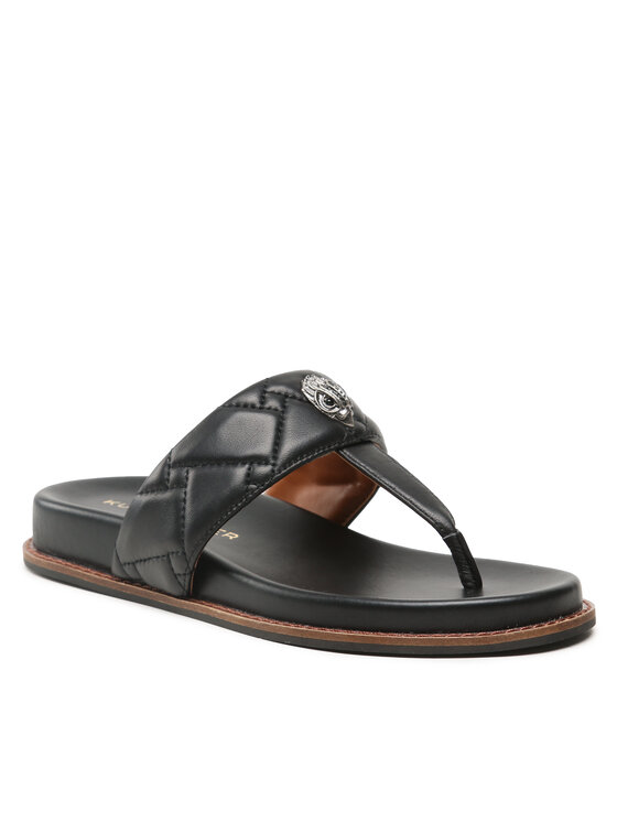 Kurt Geiger Джапанки Kurt Geiger Kensington T-Bar Chunky 9819900109 Черен