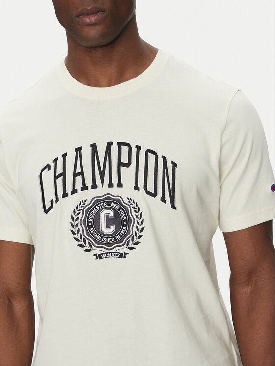 Champion Champion Majica 221174 Écru Regular Fit