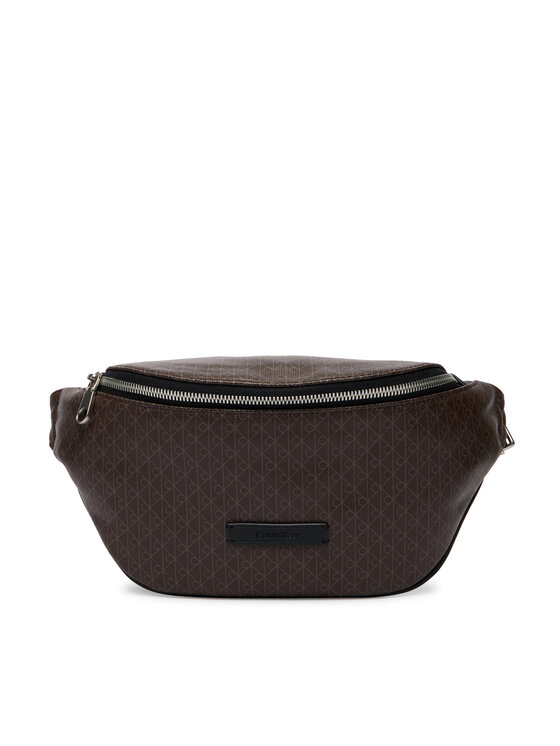 Calvin Klein Nerka Calvin Klein Emblem Aop Coated Waistbag LV04D3135G Brązowy