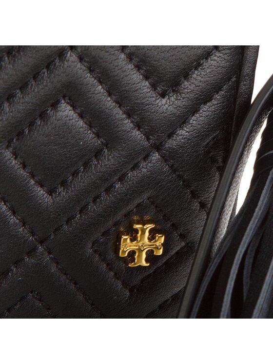 Tory Burch Torbica Tory Burch Fleming Flat Wallet Cross-Body 46449 Crna