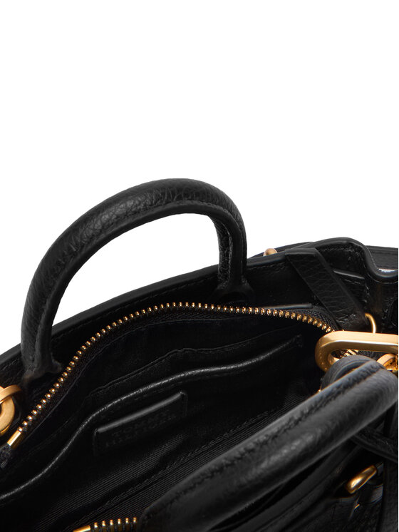 Tommy Hilfiger Geantă Tommy Hilfiger American Icon Micro Tote Leather AW0AW18167 Negru