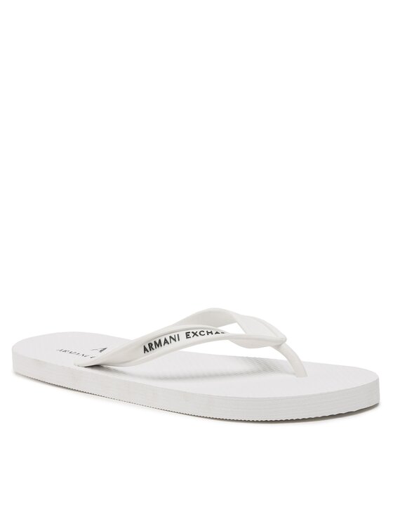 Armani Exchange Čības uz pirksta Armani Exchange XUQ002 XV676 01015 Balts