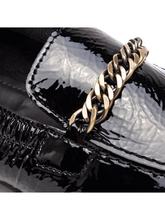 Tommy Hilfiger Lords Tommy Hilfiger Rubberized Chain Loafer FW0FW03763 Fekete