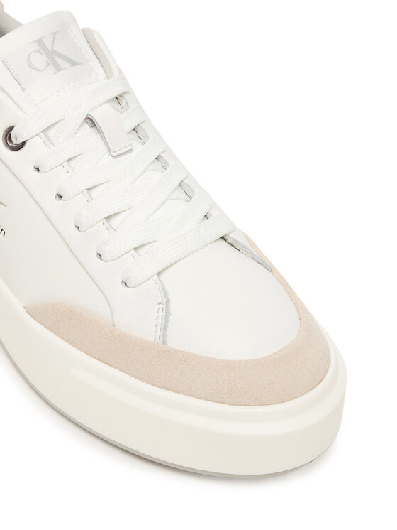 Calvin Klein Sneakers Calvin Klein Basket Cupsole Laceup Lth Mix YW0YW02023 Bianco