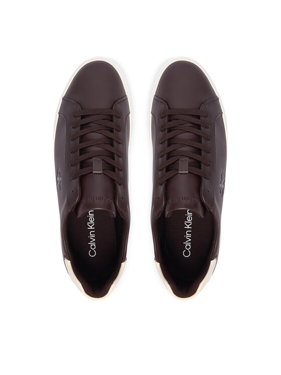 Calvin Klein Sneakersy Calvin Klein Low Prof Cupsole Lth HM0HM02123 Bordová