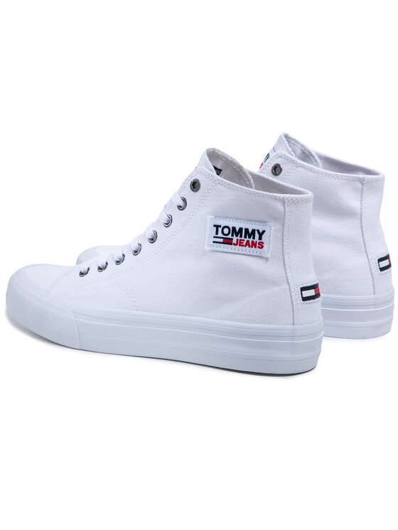Tommy Jeans Tenisice Tommy Jeans Mit Cut Long Lace Up Vulc EM0EM00662 Bijela