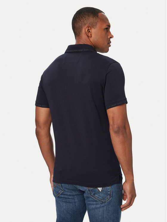 Guess Guess Поло M6YP66 K4394 Cиній Extra Slim Fit