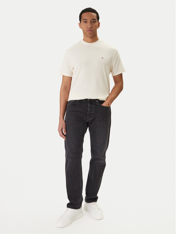 Calvin Klein Jeans Calvin Klein Jeans Camiseta Waffle Badge LV04RD008G Beis Regular Fit