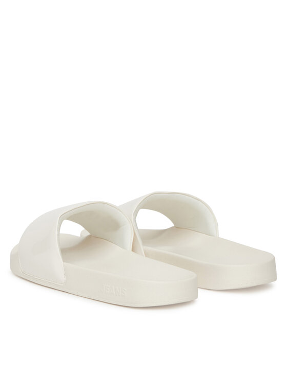 Tommy Jeans Чехли Tommy Jeans Flag Pool Slide Patent EN0EN02901 Бял