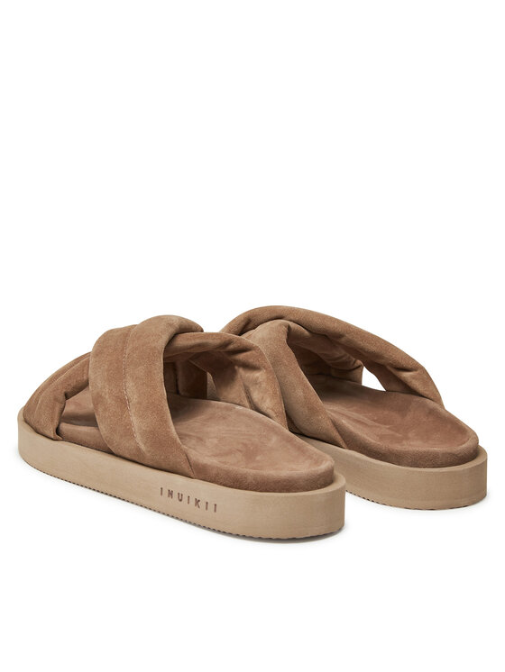Inuikii Шльопанці Inuikii Suede Crossed 50102-500 Бежевий