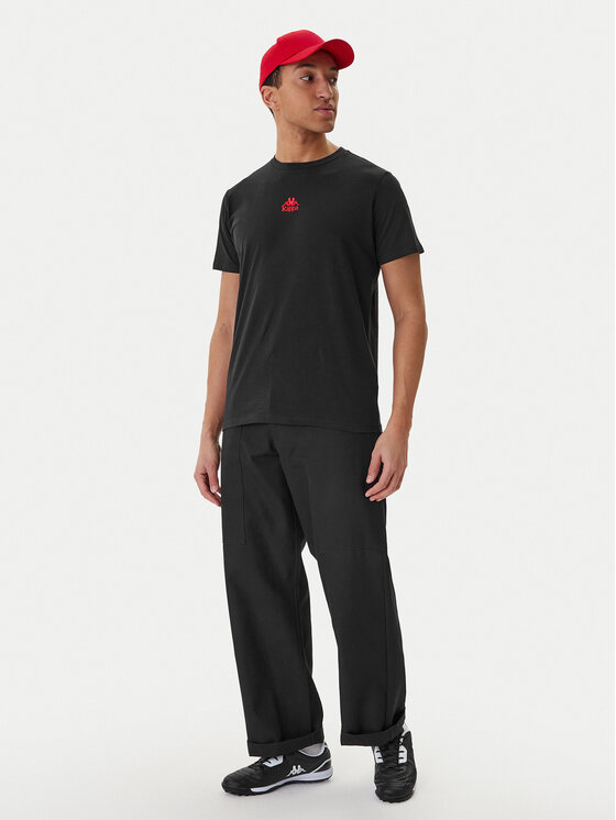 Kappa Kappa Футболка 382J2QW Чорний Regular Fit