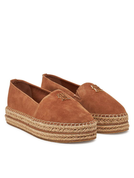 Tommy Hilfiger Espadrillas Tommy Hilfiger Suede Platform Espadrille FW0FW08586 Marrone