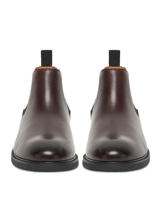 GINO ROSSI Kotníková obuv s elastickým prvkem Gino Rossi CEO-DANTE-07 125AM Hnědá