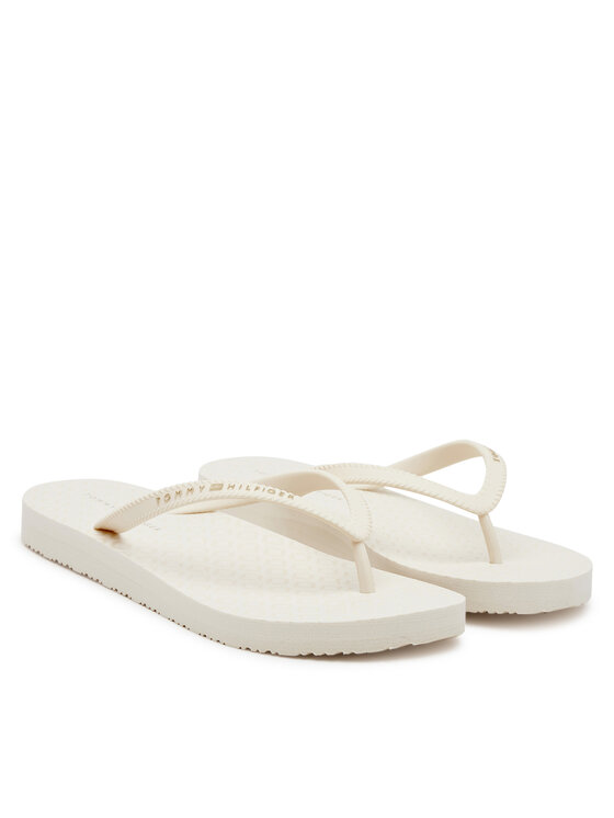 Tommy Hilfiger Джапанки Tommy Hilfiger Hilfiger Strap Beach Sandal FW0FW08736 Екрю