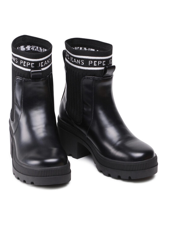 Pepe Jeans Botki Pepe Jeans Coventry Chelsea PLS50443 Czarny