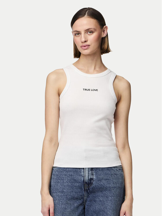 Pieces Pieces Топ Mikka 17152323 Білий Regular Fit