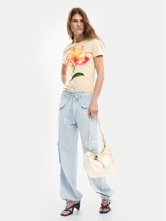 Desigual Desigual Футболка Estocolmo 26SWTK03 Бежевий Regular Fit