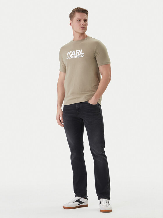 KARL LAGERFELD KARL LAGERFELD Camiseta 755780 562235 Caqui Regular Fit