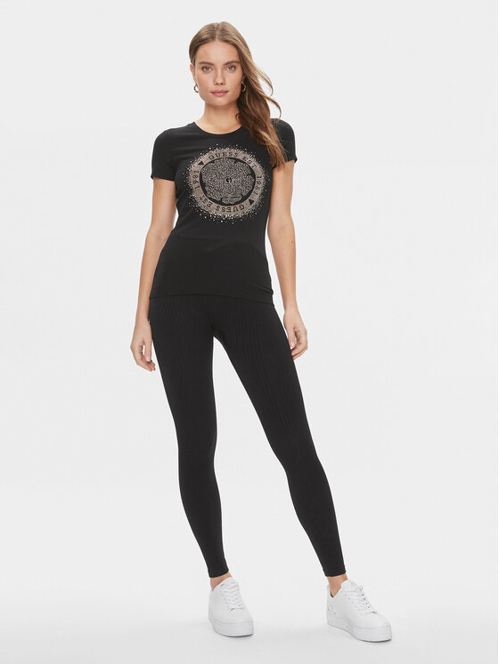 Guess Guess Футболка Camelia W4RI47 J1314 Чорний Slim Fit