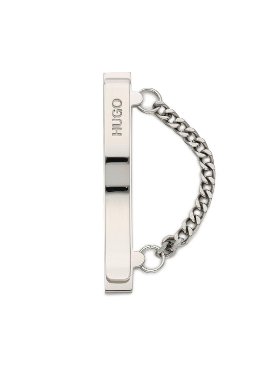 HUGO Клипс за вратовръзка Hugo E-Chain-Tie Bar 50462202 Сребрист