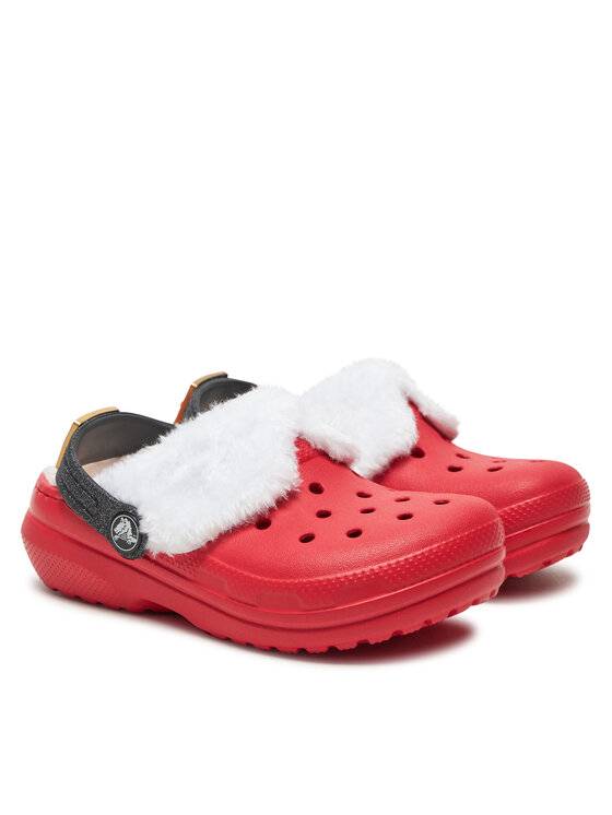 Crocs Шльопанці Crocs Classic Lined Santa Clog K 210931 Червоний