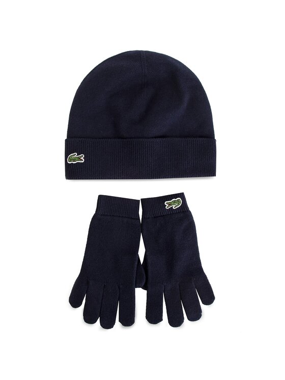 Lacoste Kepurės ir pirštinių rinkinys Lacoste RB2387 Tamsiai mėlyna
